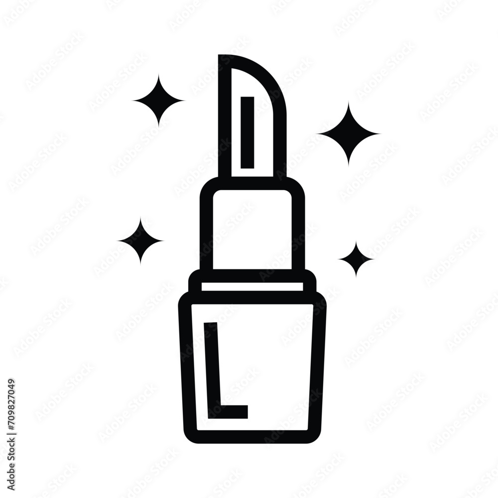 Lipstick outline icons, minimalist vector illustration and transparent graphic element. Isolated on white background Lipstick outline icons, minimalist vector illustration and transparent graphic element. Isolated on white background