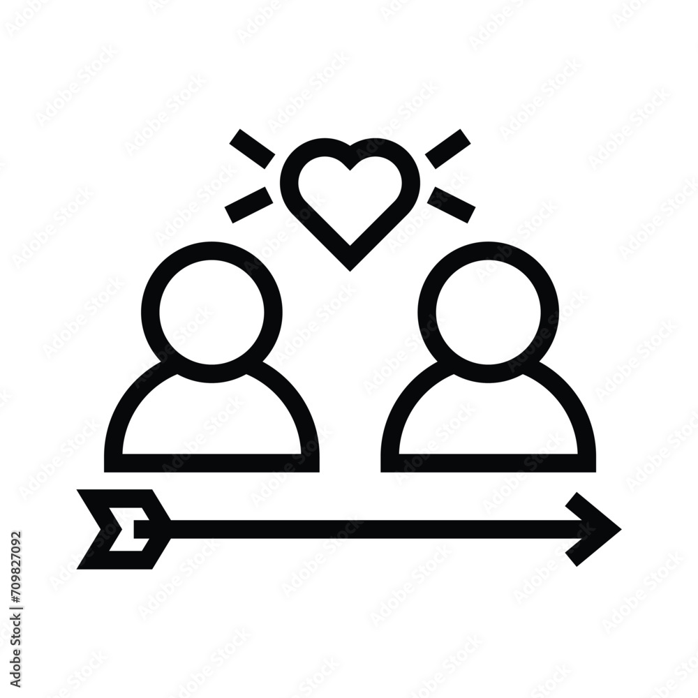 People love arrow outline icons, minimalist vector illustration and transparent graphic element. Isolated on white background People love arrow outline icons, minimalist vector illustration and transparent graphic element. Isolated on white background