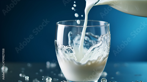 fresh milk in cilinder glass  photo