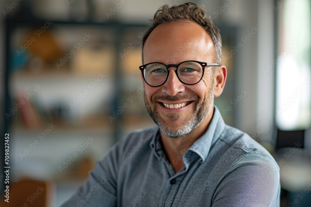 Smiling Man With Glasses Smiling Man With Glasses