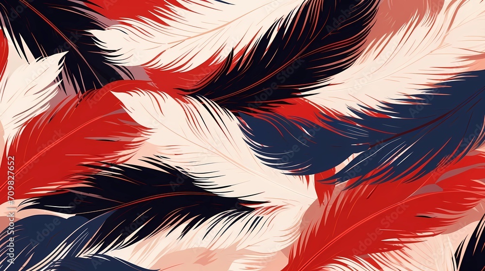 Fototapeta premium bird feathers background pattern, banner, wings background picture, seamless background