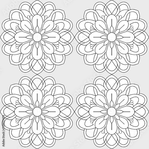 Mandala. Round Ornament Pattern. Vintage decorative elements. Hand drawn background. Islam, Arabic, Indian, ottoman motifs. Perfect for printing on fabric or paper.