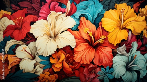 Tropical Floral Illustrations.