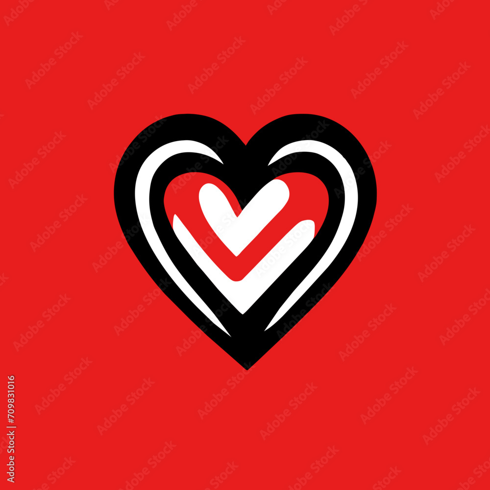 valentine day love heart logo design valentine day love heart logo design