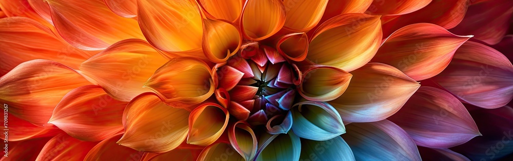 Colorful dahlia flower close up Colorful dahlia flower close up