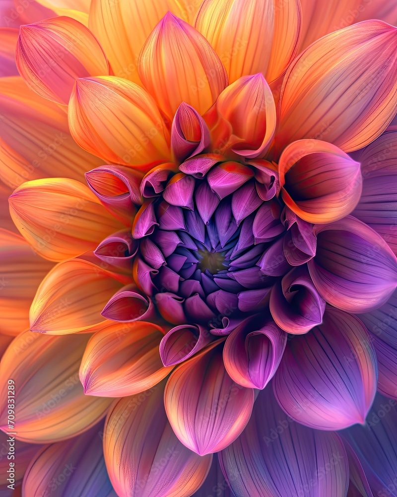 Colorful dahlia flower close up Colorful dahlia flower close up