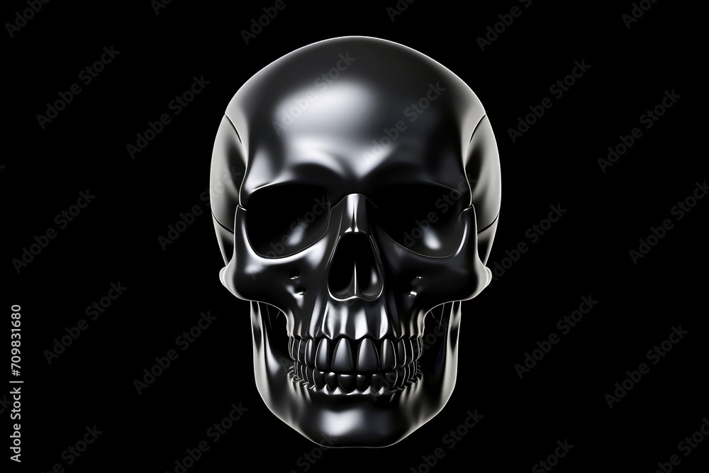 Close-up, 3d mockup of abstract skull with minimal background Close-up, 3d mockup of abstract skull with minimal background