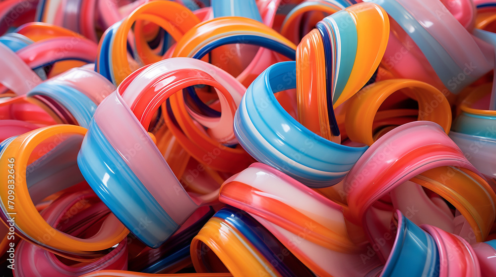 colorful ribbon candy
