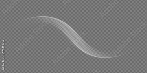 white blur trail wave, wavy line of light speed