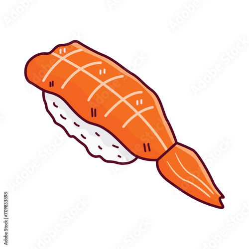 salmon sushi illustration