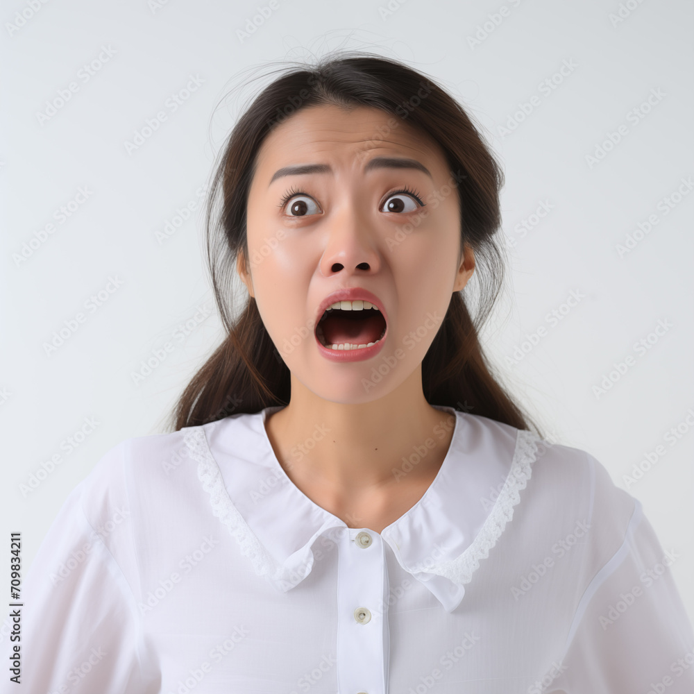 驚いている女性 驚いている女性