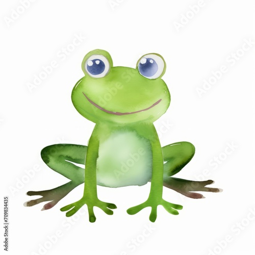 Aquarell eines niedlichen Frosch Illustration