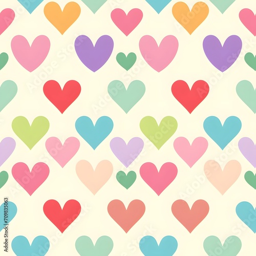 Valentine s Day with heart seamless pattern background. 