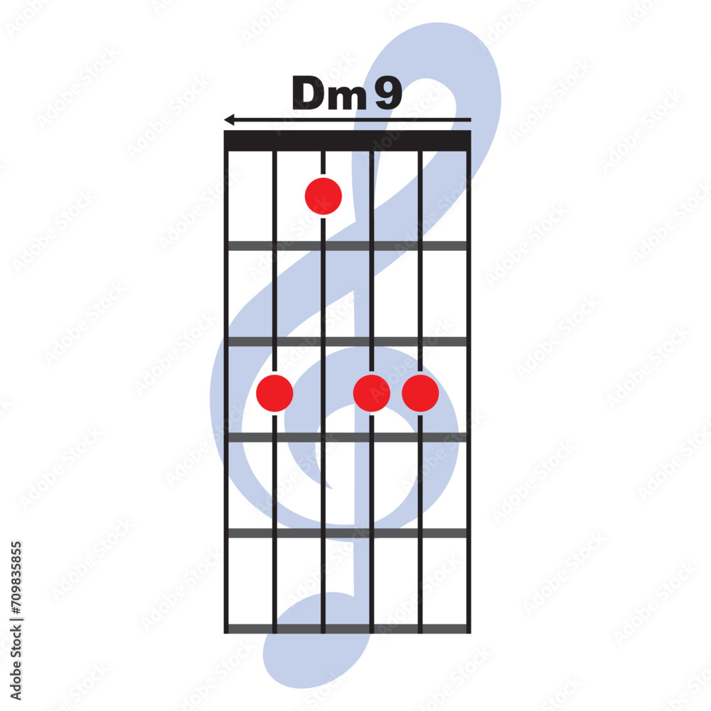 Dm9 guitar chord icon Dm9 guitar chord icon