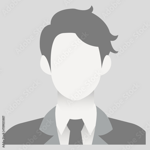 Man empty avatar (casual and business style). Vector photo placeholder for social networks, resumes, forums and dating sites. Male and female "no photo" images for unfilled user profile