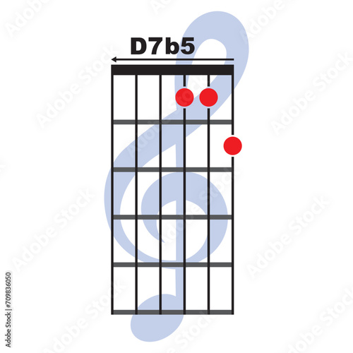 D7 b5   guitar chord icon