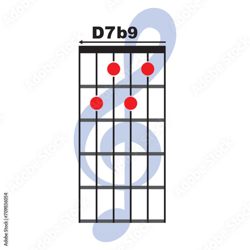 D7 b9  guitar chord icon