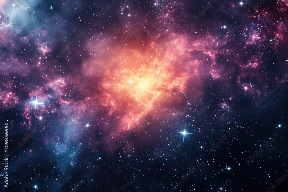 Incredible galaxy background - obrazy, fototapety, plakaty 