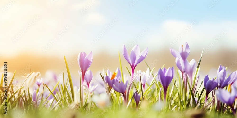 website banner showing beutiful spring flowers - generative ai website banner showing beutiful spring flowers - generative ai