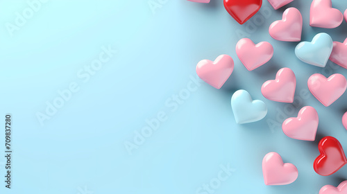 Vibrant Valentine's Day background, hearts background