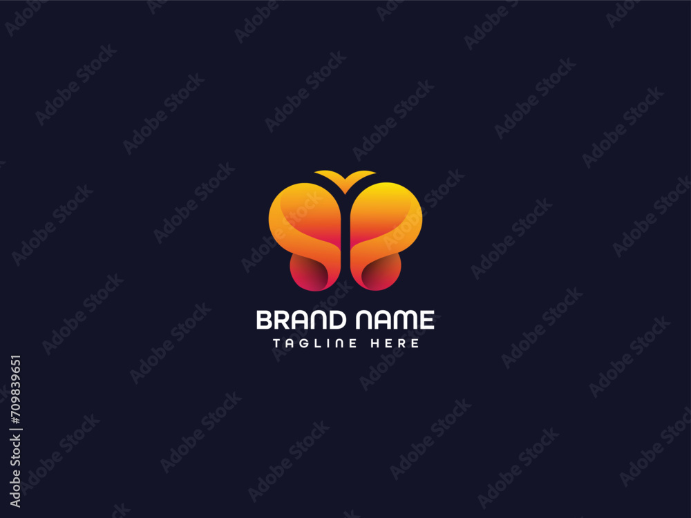 Fototapeta premium butterfly logo design