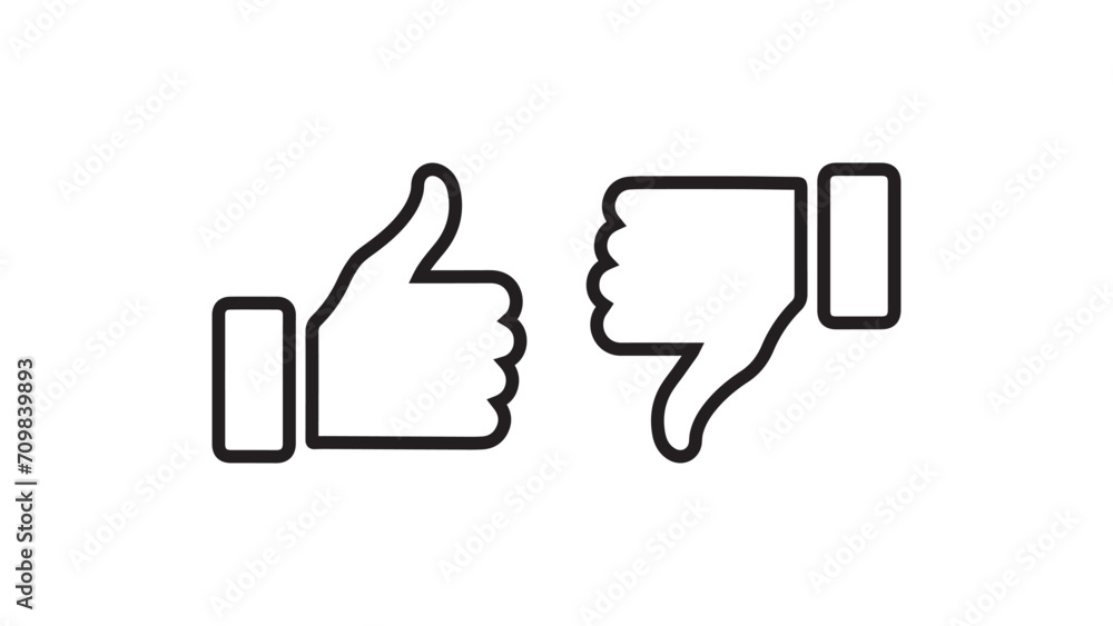 Thumb up & thumb down icon. like symbol. Vector icon Thumb up & thumb down icon. like symbol. Vector icon