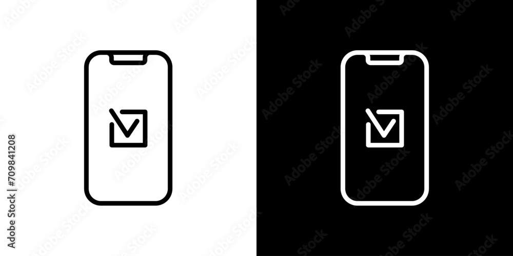 シンプルなスマホのチェックアイコン シンプルなスマホのチェックアイコン