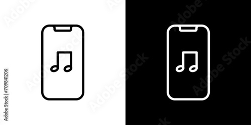 シンプルなスマホの音楽アイコン