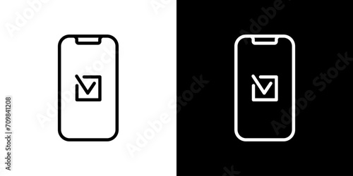 Free Download シンプルなスマホのチェックアイコン - GFXLoad