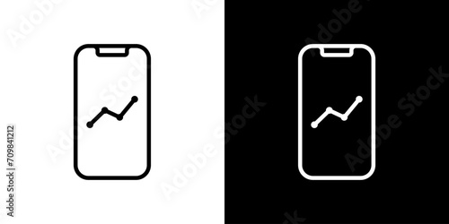 シンプルなスマホのグラフアイコン