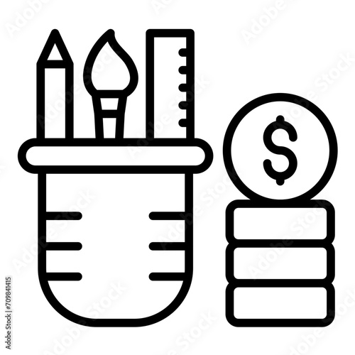 Profitable Design icon vector image. Can be used for Design.