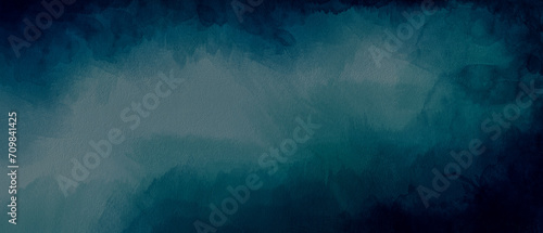 Abstract blue watercolor painting rough concrete texture background