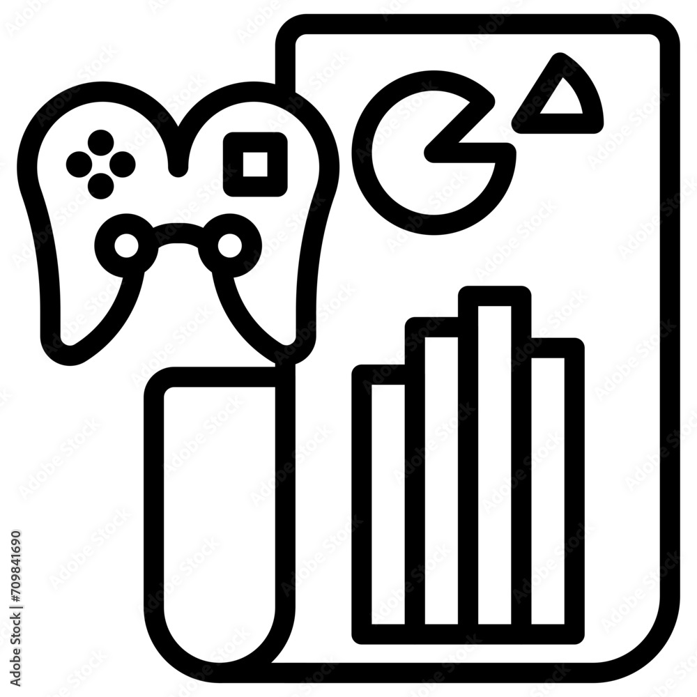 Game Analysis icon vector image. Can be used for Game Design. Game Analysis icon vector image. Can be used for Game Design.