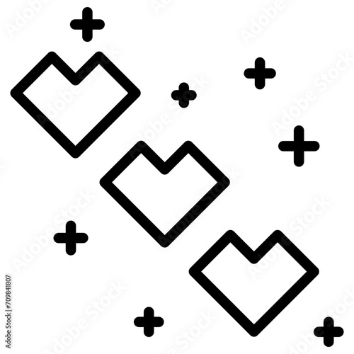 Hearts Life icon vector image. Can be used for Game Design.