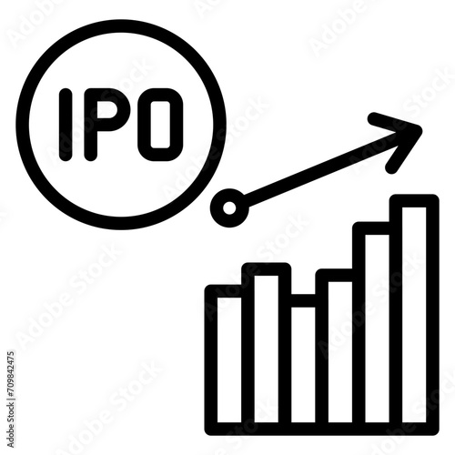 IPO icon vector image. Can be used for Crowdfunding.