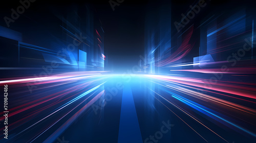 Technology abstract lines background and light effects, technology sense background
