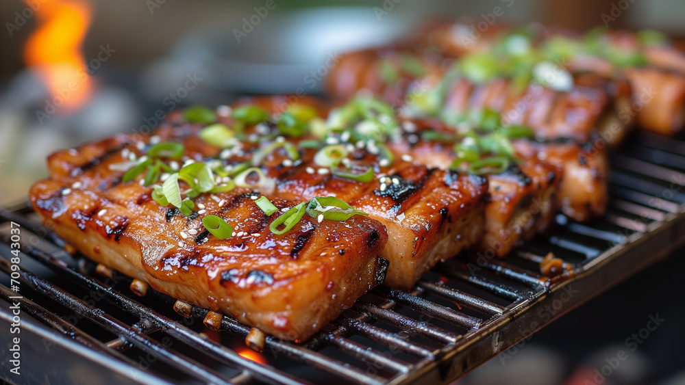 Delicious Korean Grilled Pork Belly Delicious Korean Grilled Pork Belly