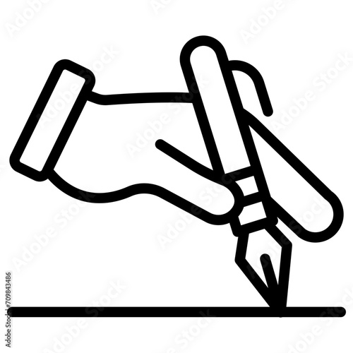 Speech Writing icon vector image. Can be used for Public Relations Agency.