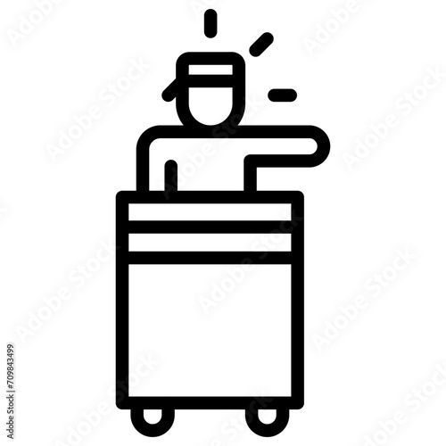 Spokesperson Male icon vector image. Can be used for Public Relations Agency.
