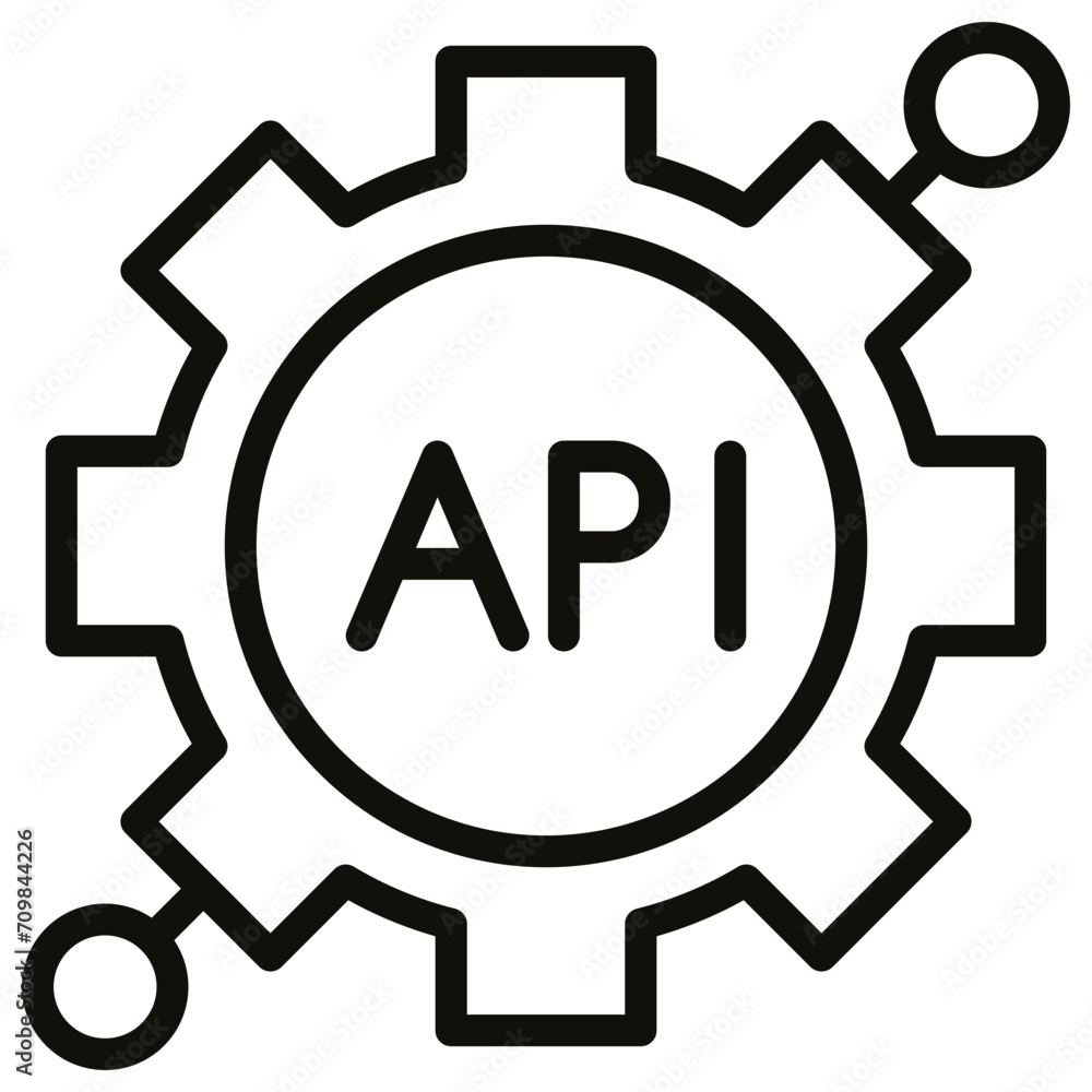 Api icon vector image. Can be used for New Media.