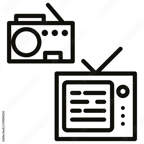Analogue Media icon vector image. Can be used for New Media.