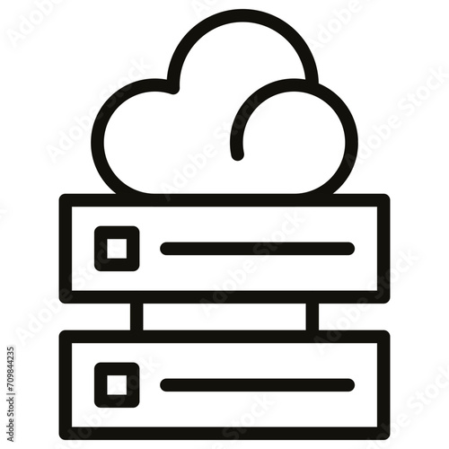 Cloud Storage icon vector image. Can be used for New Media.