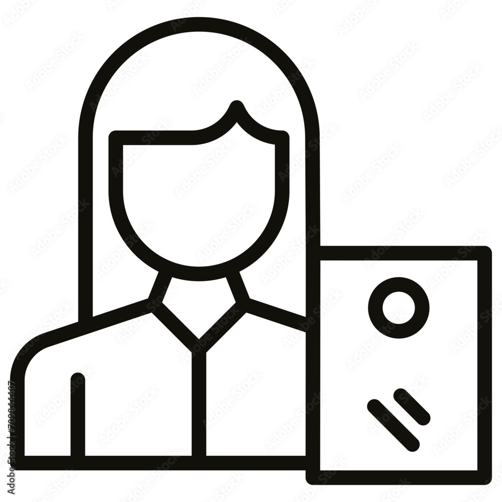 Digital Native Female icon vector image. Can be used for New Media. Digital Native Female icon vector image. Can be used for New Media.