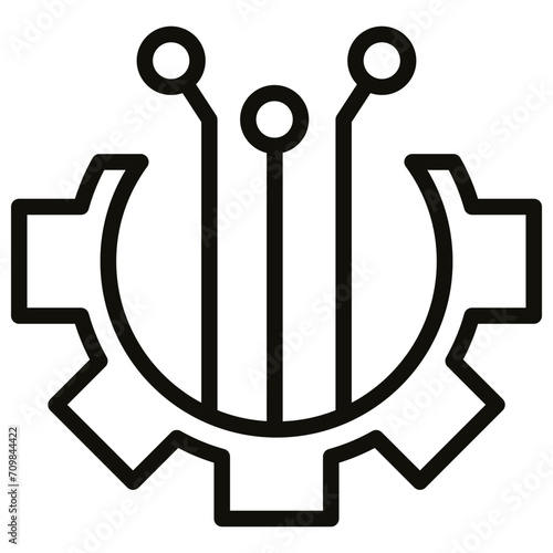 Digital Technology icon vector image. Can be used for New Media.