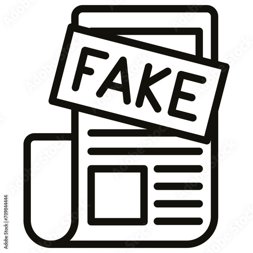 Fake News icon vector image. Can be used for New Media.