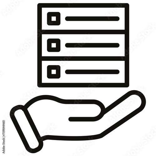 Hosted Services icon vector image. Can be used for New Media.