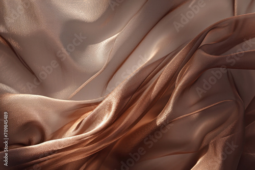 Brown cloth background with waves 