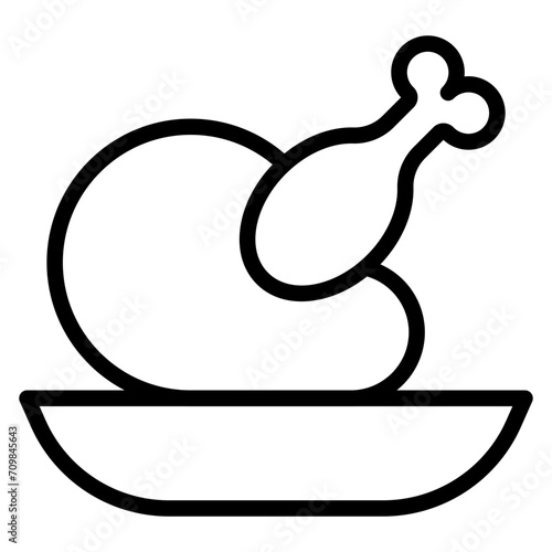 Chicken Dinner icon vector image. Can be used for Battle Royale.