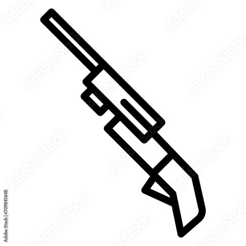 Designated Marksman Rifle icon vector image. Can be used for Battle Royale.