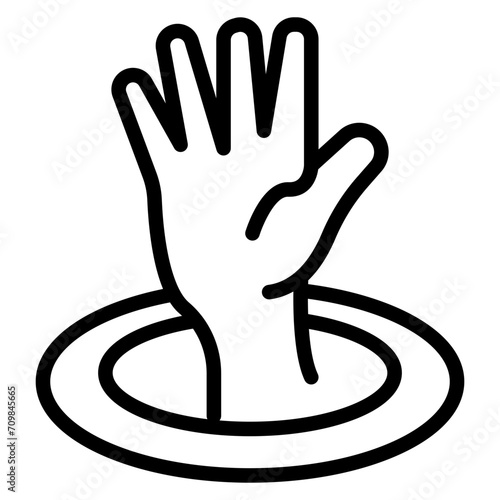 Drown icon vector image. Can be used for Battle Royale.